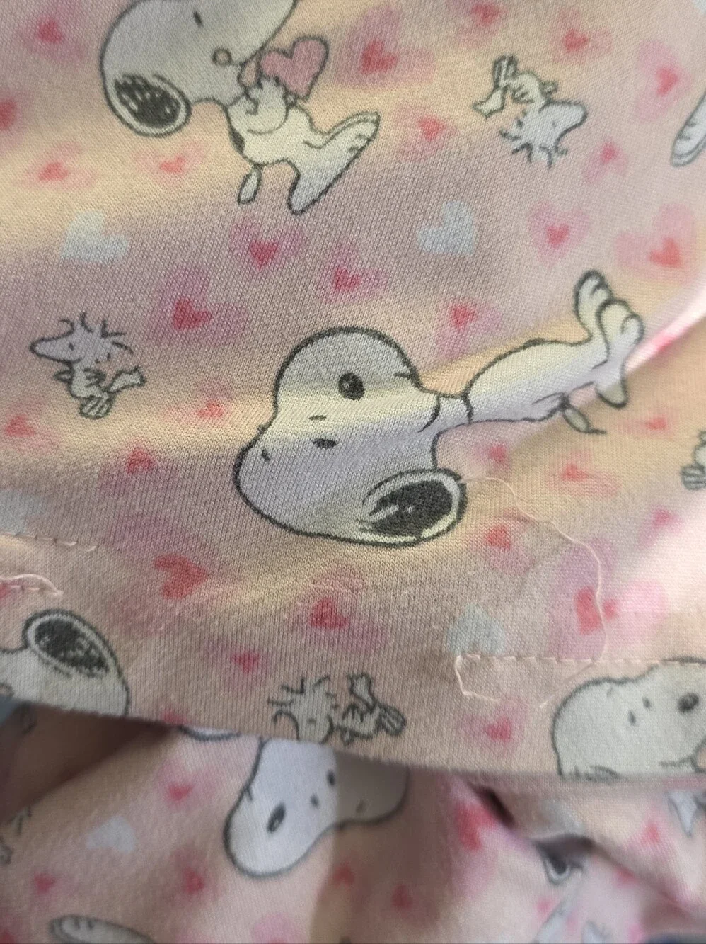 Munki Munki Peanuts Snoopy Woodstock Valentine's Day Heart Pajama Pants Large